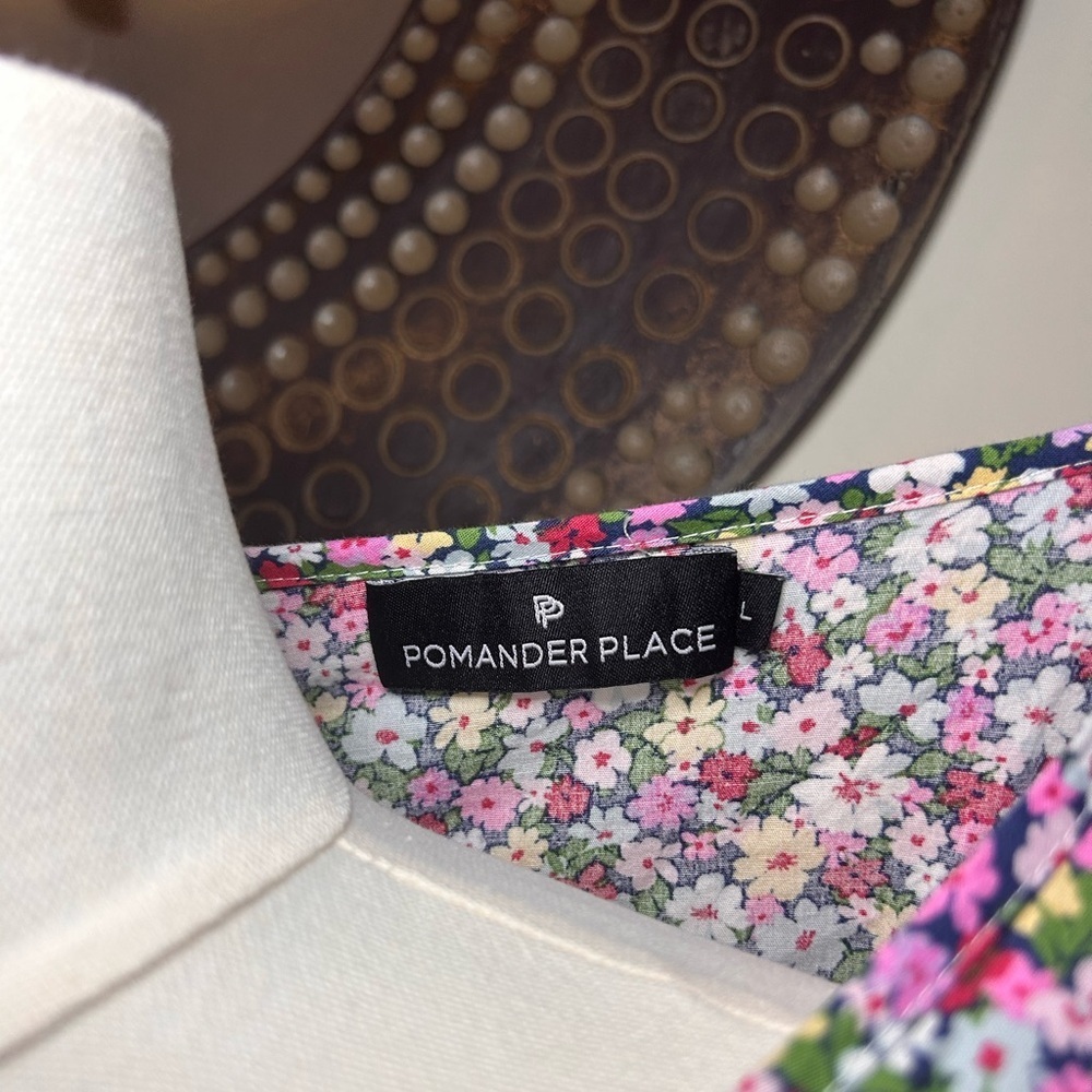 Pomander Place Floral Dress L | Spring Ditsy Daisy Print | Pockets 3/4 Sleeve - Picture 8 of 8